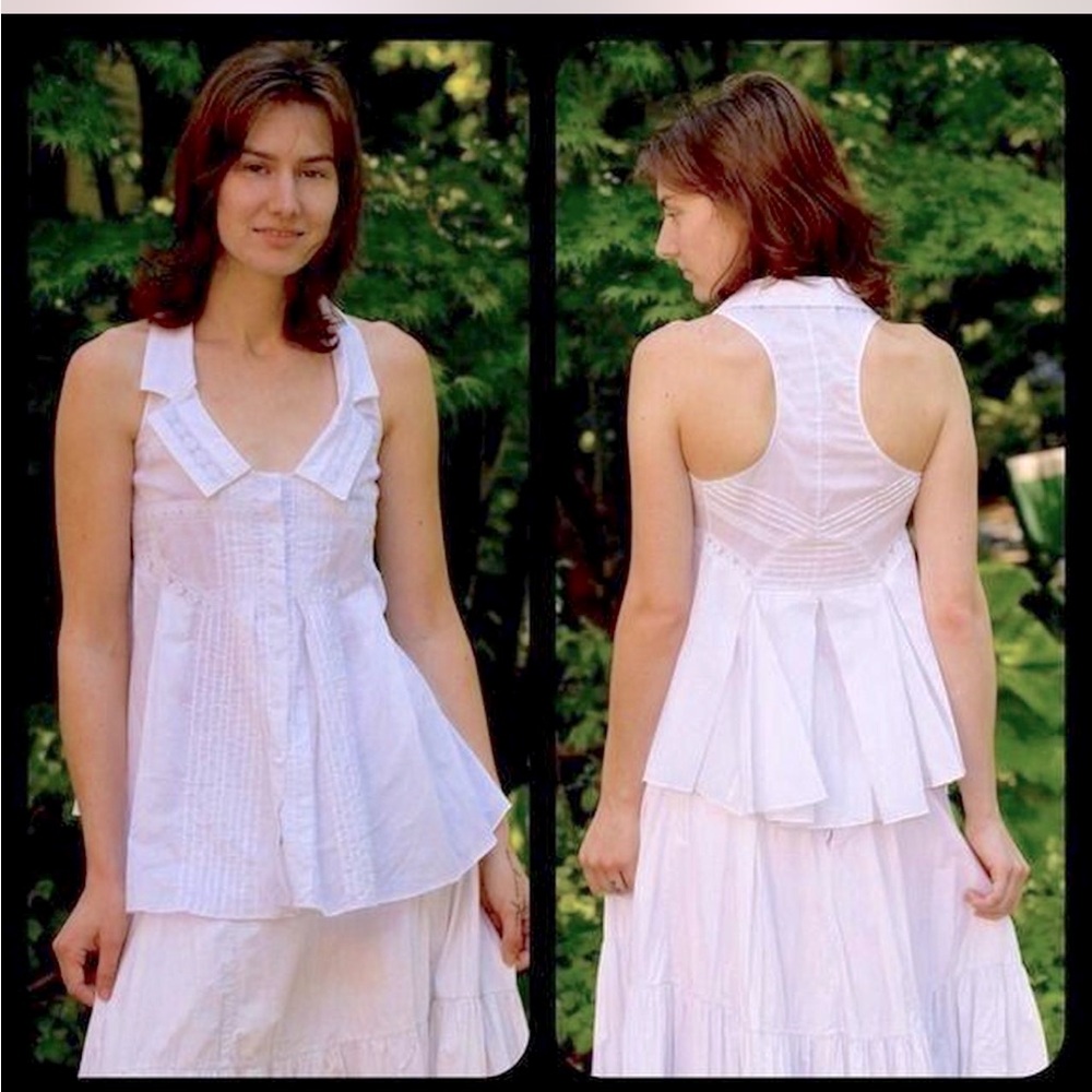 All Saints Spitalfields Pintuck Ruffle Halter Top | Rare | Size 6